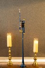 Flag Trumpet Bb Pitch Shinning Blue Brass With Case Super Hard Case