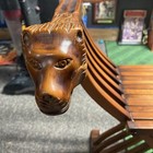 Vtg Italian Florentine Renaissance Savonarola Master Chair Hand Carved - Walnut 