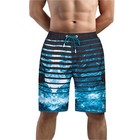 Men s Bathing Board Trunks Beach Shorts Holiday Hawaiian Striped Shorts