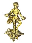 Antique Ormolu Bronze Furniture Decoration Pediment - Putti   Cherub 4500a