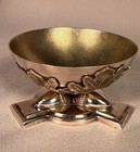 Rare Antique Sterling Silver Whiting Acorn Design Open Salt