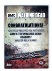 2017 Topps Walking Dead Season 7 Walker Costume Relic  r-w4