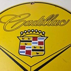 Vintage Cadillac Service Sign - Gas Dealership Sales Automobiles Porcelain Sign