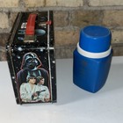 Vtg 1977 King-seeley Star Wars Metal Lunchbox And Htf Blue Top Thermos - Read
