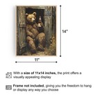 Hamm s Beer Bear Outhouse Art Print Advertising Bathroom Artwork Decor Collector