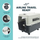 X-large Dog Kennel Airline Approved Travel Pet Crate Wheels Heavy Duty Plastic