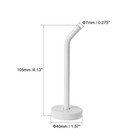 2pcs 3 74  Wall Mounted Hook Robe Hook Single Towel Hanger Stainless Steel White