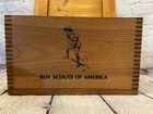 Vintage Boy Scouts America Wooden Box  Bsa Foot Locker Utility Mortise Dovetail