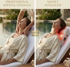 Monet Shiatsu Mesh Massage Pillow Rechargeable Ipx8 Waterproof 2 Speeds White