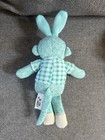 Dan Dee Sock Monkey Plush Toy Blue 10  Plaid Blue White Checkered Sweater