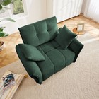 47  Ergonomic Single Seater Sofa With High-resilience Support Cushions And Throw