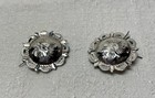 Sterling Silver Western Concho Barrette  Set Of 2  1  Diameter