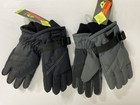 All In Motion 2pk Kids Winter Snow Gloves Waterproof Black   Gray Size 4-7