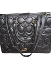Nwt Coach Maggie Large Tote Bag In Signature Leather Black 100  Authentic