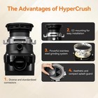 1 2 Hp Garbage Disposal Continuous Feed Disposer Corded 2 Stage Ez Mount