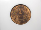 1864 Two 2 Cent Piece  large Motto  2c Ngc Ms65 Rb  005 Red Brown Unc Bu Ecc c