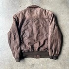 Vintage I n c Leather Bomber Jacket Flight Brown Large A-2