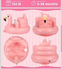 New Baby Seat Inflatable Infant   Toddler With Built In Air Pump Pink Flamingo 