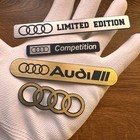 Audi Emblem Badge Replacament Logo Decal Sticker Aufkleber Speaker Plaque Rings