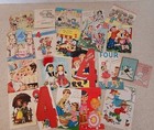 20 Vtg Childrens Birthday Greeting Cards Lot A Boy Girl Scrapbook   1930s-60 s