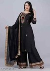 Women s Designer Beautiful Kurta Set Indian Bollywood Kurti Palazzo Dupatta Set