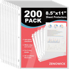 200 Pcs Of Heavy Duty Plastic Sleeves For 3 Ring Binders  8 5 X 11 Inch Protecto