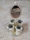 Vintage Avon Golden Vanity Rosebud Openings Lipstick Holder Goldtone With Mirror