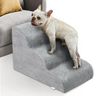 3 Step Ramp Stairs For Sofa   Chair Nonslip Sturdy Pet Steps Dogs Cats Grey New