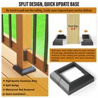 Wocepu 12 Pcs 4x4  actual  3 5 x3 5   Aluminum Deck Post Base Cover - Black