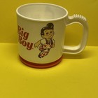 1980 s Vintage Travel Mug Big Boy Restaurant Plastic Cup W Lid   Mount