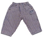 Vintage 90   s Oshkosh B   gosh Blue Plaid Elastic Cargo Pants 100  Cotton Boys 12m