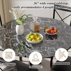 5 Piece Dining Table Set For 4  Faux Marble Dinette With Chairs For Kitchen     