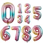 40  Jumbo Large Foil Number Balloon Floating Silver Gold Black Red White Numbers
