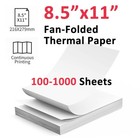 100-1000 Sheets Thermal Printer Paper 8 5 x11  Us Letter Size Thermal Paper Lot