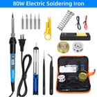 80w Soldering Iron Kit Digital Lcd Electric Welding Tools Adjustable Temperature