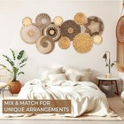 Boho Wicker Rattan Plate Basket Wall Decor Set Of 12 Kitchen Bedroom Decor