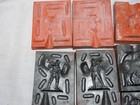 Lot Of 6 -vintage Lead Toy Soldier R b Rubber Molds  - Lot  14a