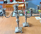 Wm Rogers   Son - Pair Of Antique Silver-plated Candelabras