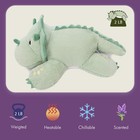 Kowsi   Microwavable 2 Lb Weighted Stuffed Medium  Light Green Triceratops 