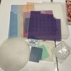 Lot Of 70  Mixed Color Sheet Plastic Needlepoint Canvas Needles And Books