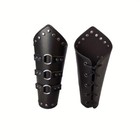 2pcs Medieval Pu Leather Punk Arm Guard Knight Bracer Gothic Armor Wrist Guard