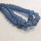Vintage African Glass Beads Necklace Sky Blue Antique Look