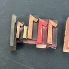 Large Lot Of 42 Vintage Wood Letterpress Type Printers Blocks Mixed Numbers    3