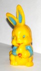Vintage 1950 s Irwin Celluloid Plastic 4  Easter Bunny Rabbit Rattle