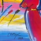 Peter Max  walking In Reeds  Framed Hand Signed Offset Lithograph Art