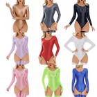 Women Jumpsuit One Piece Bodysuit Party Rompers Dance Bodystocking Slim Fit Oil