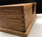 Wood Dovetail Tissue Box Cover Holder Dispenser Farmhouse Cabin Grain