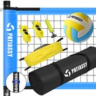 Premium Professional Volleyball Net Set Heavy Duty Portable W  Adjustable Poles