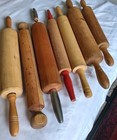 20 Vintage Wooden Rolling Pins Lot Assorted Sizes Farmhouse Craft Woodwork Decor