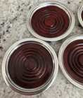  5  Vtg Sterling Silver   Mahogany  Coaster Set 3 1 2    Frank M Whiting  Set Of 5
